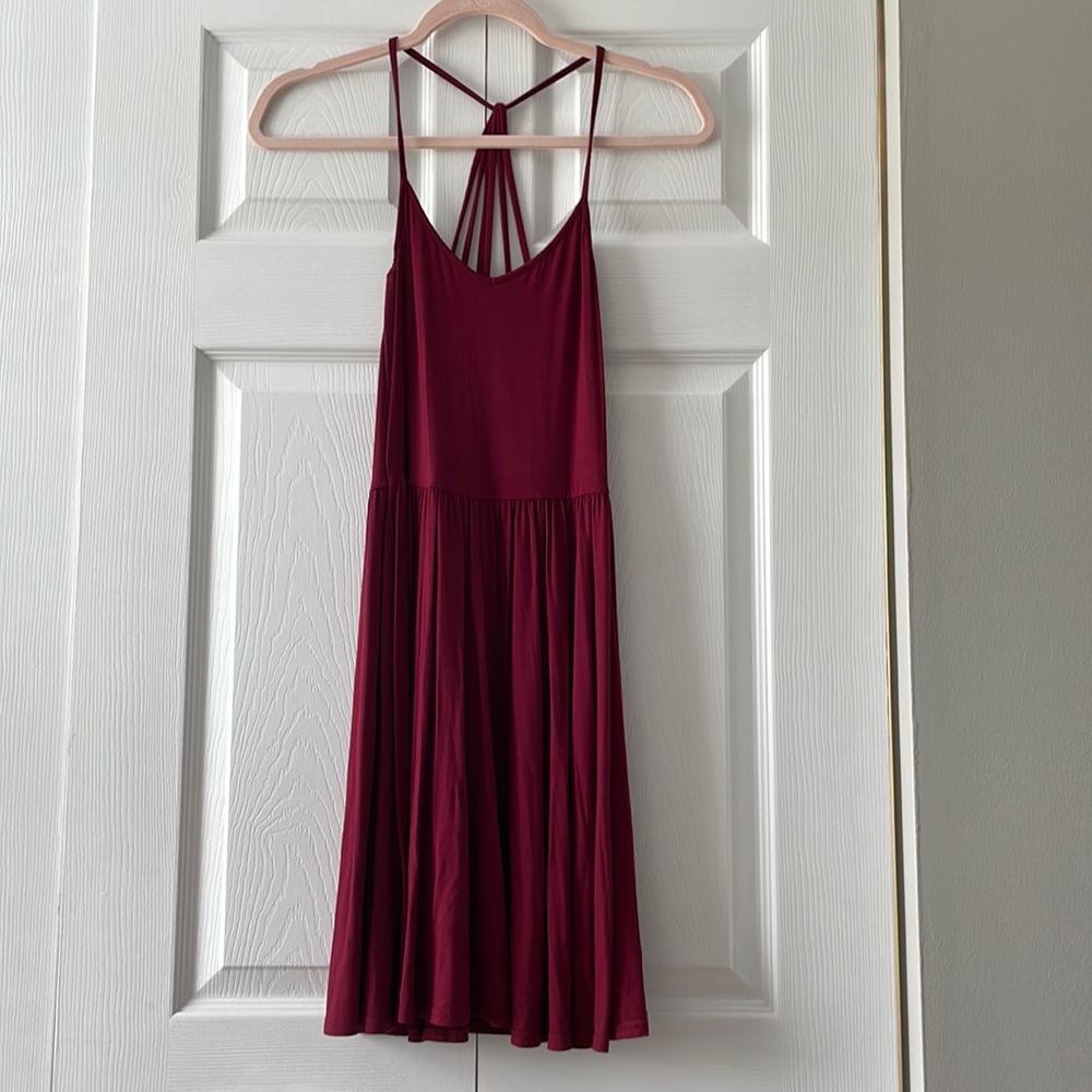 maroon dress